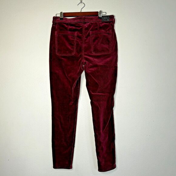 American Eagle Jegging Womens Burgundy Corduroy Hi Rise Button Fly sz 10 (32X28) - Picture 2 of 13